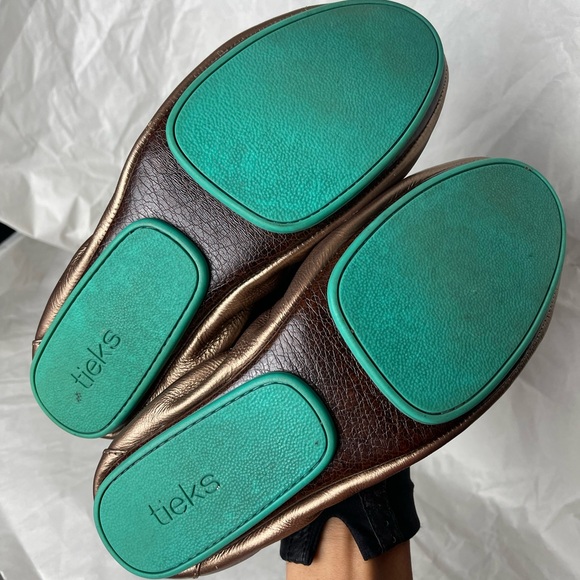 Preloved TIEKS by Gavrieli ROSÉ Full-grain Leather Ballet Flats Size 9 - Picture 11 of 11